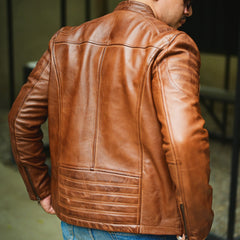 Vintage Look Motorcycle Lambskin Leather Jacket | The Order zone