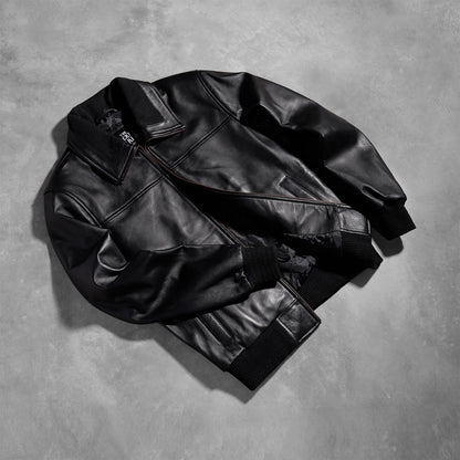 Men's Timeless Black Leather Biker Jacket | The Order zone