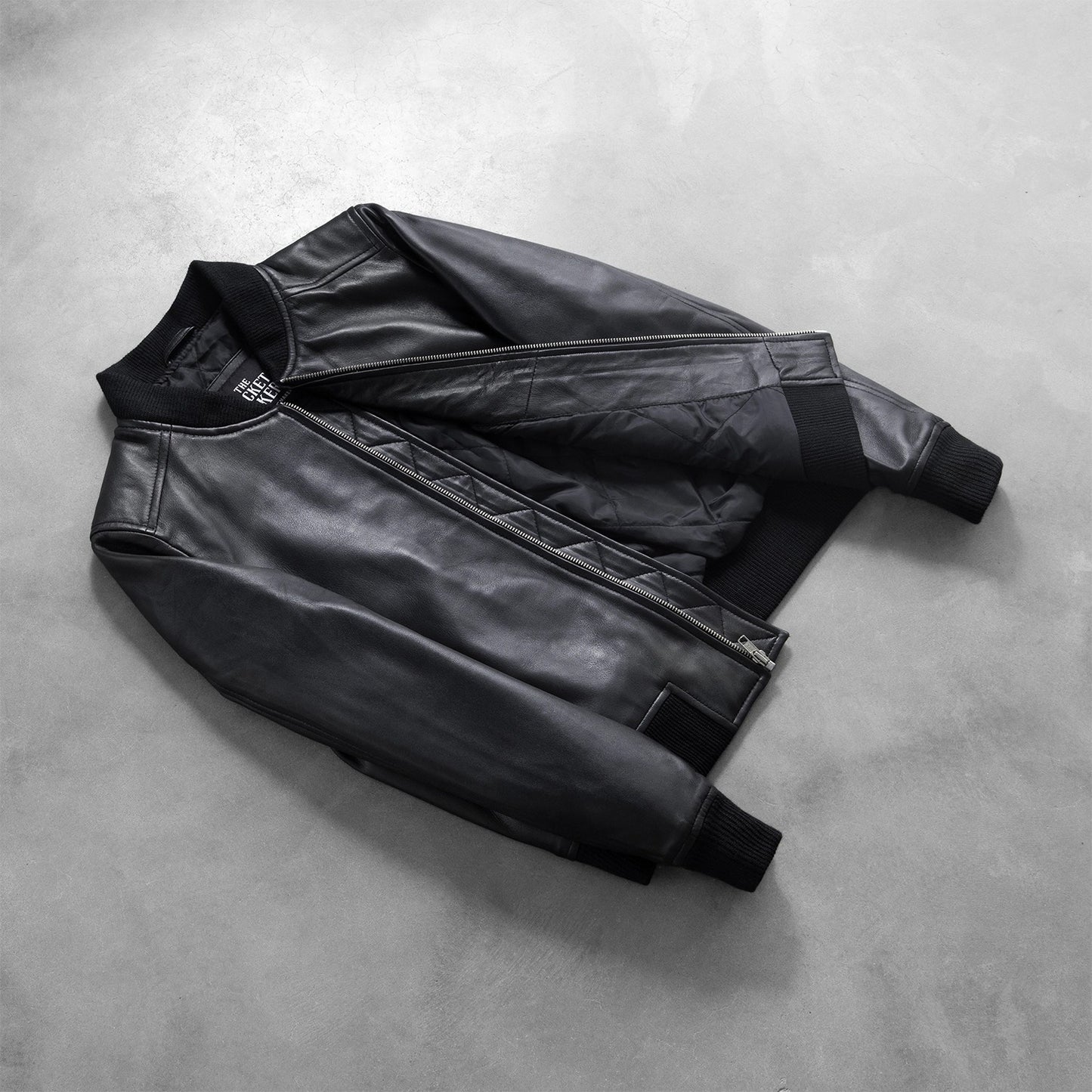 Noir Women's Black Leather Bomber Jacket | The Order zone